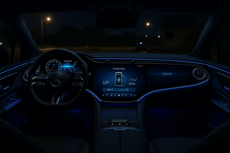 2025 Mercedes-AMG EQE SUV Dashboard Night