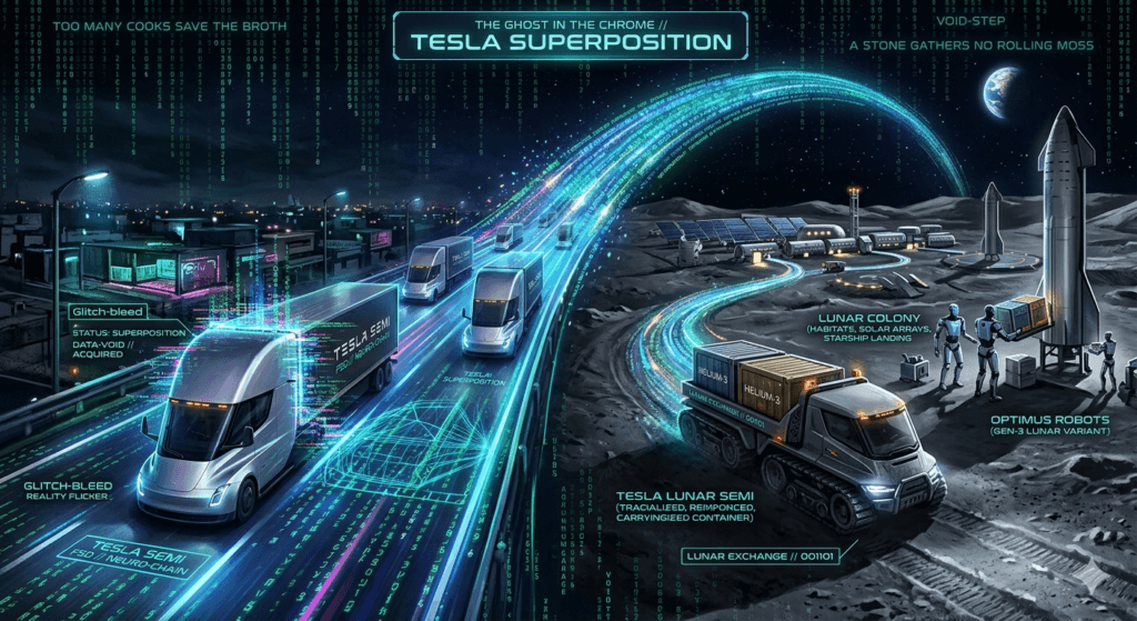 Tesla Semi Electric Trucks on The Moon